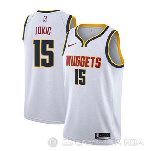 Camiseta Nikola Jokic #15 Denver Nuggets Association 2018-19 Blanco - Haga un click en la imagen para cerrar